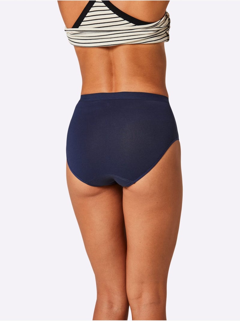 Lot de 2  - Slip Formant Jersey Fin - Taille Standard - Witt Bleu marine - Kiabi