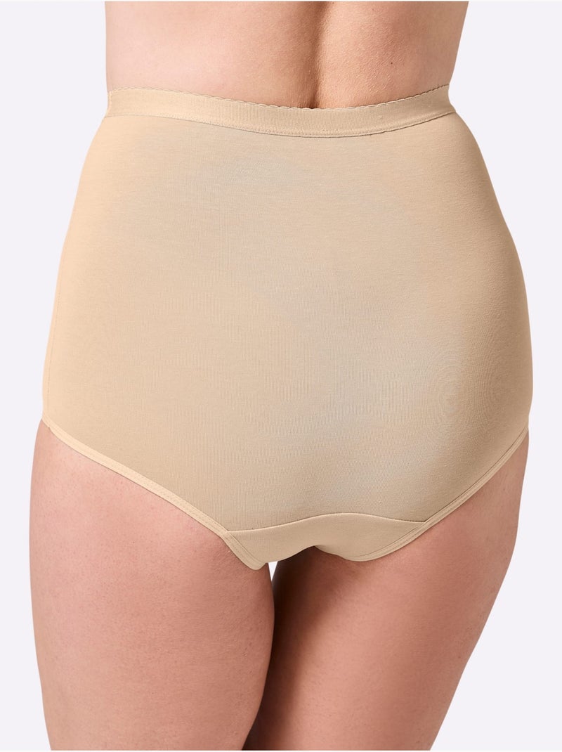 Lot de 2  - Slip Formant Jersey Fin - Taille Standard - Witt Marron clair - Kiabi