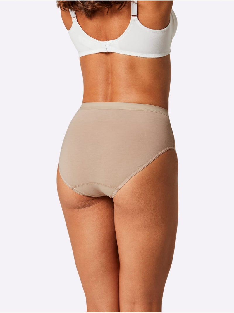 Lot de 2  - Slip Formant Jersey Fin - Taille Standard - Witt Marron clair - Kiabi
