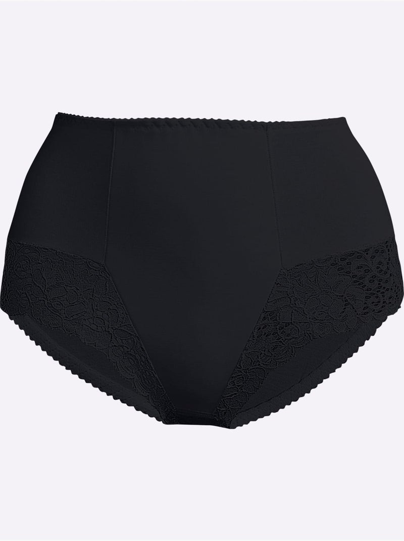 Lot de 2  - slip formant jersey fin - taille standard - witt Noir - Kiabi