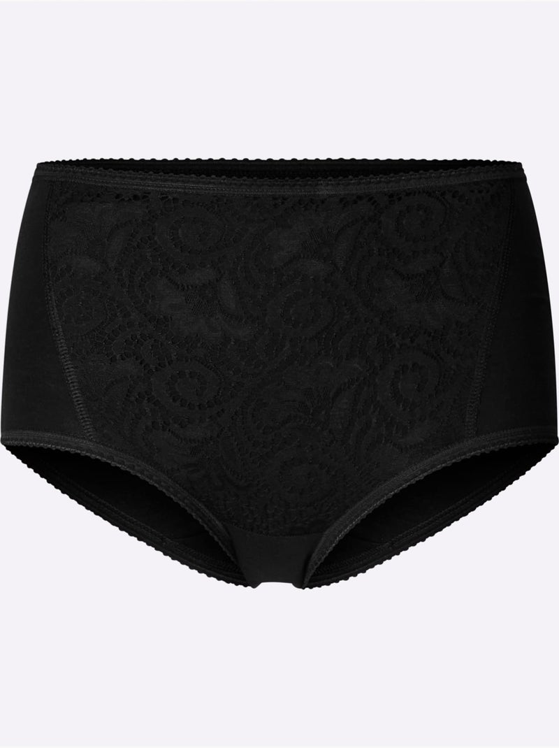 Lot de 2  - Slip Formant Jersey Fin - Taille Standard - Witt Noir - Kiabi