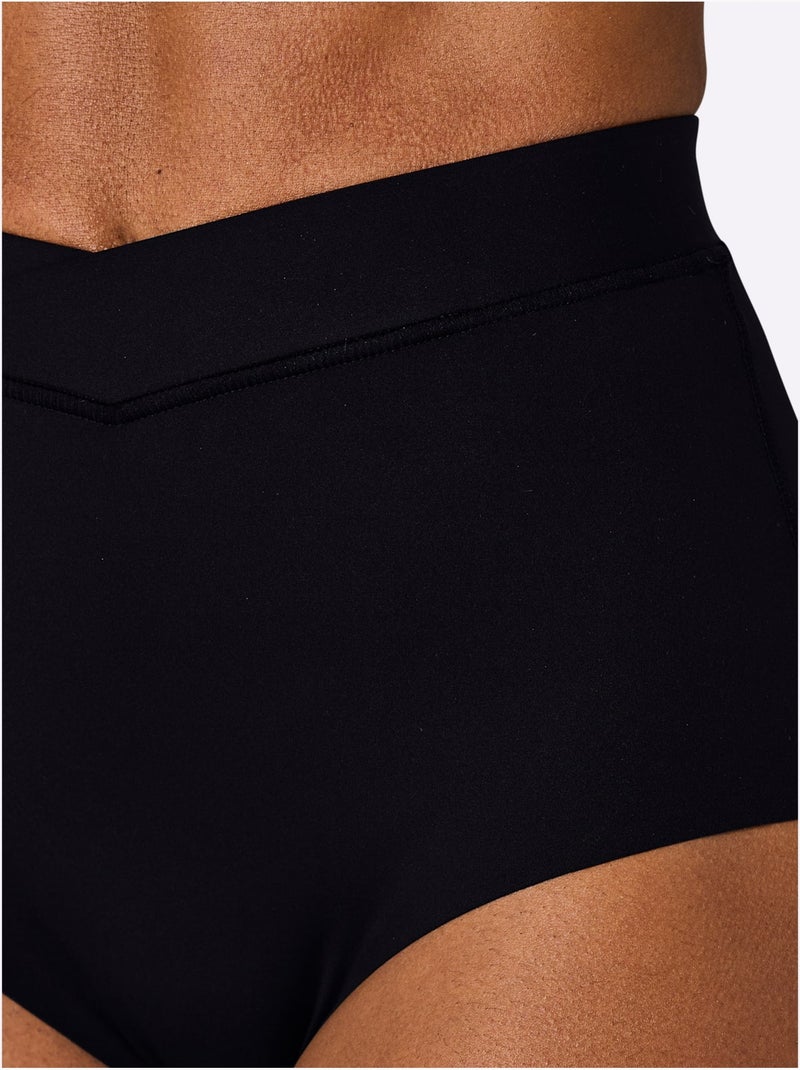 Lot de 2  - Slip Formant Légèrement Gainant - Taille Standard - Witt Noir - Kiabi