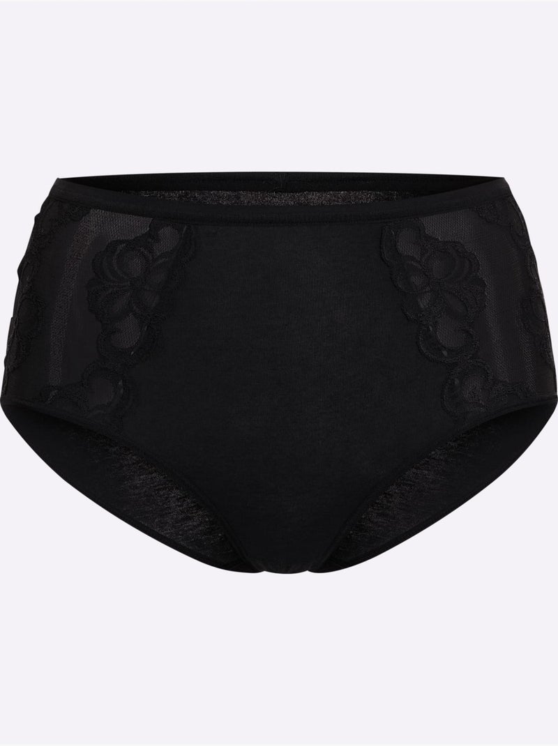 Lot de 2  - Slip Gainant Jersey Fin - Taille Standard - Witt Noir - Kiabi