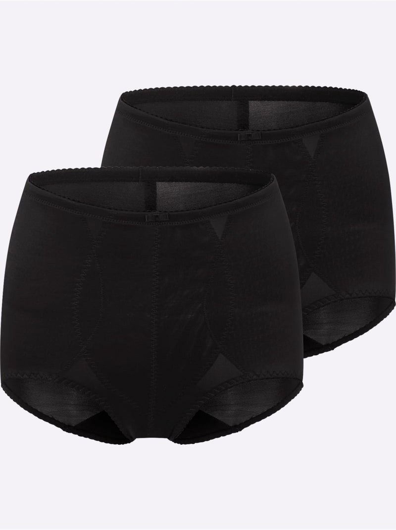 Lot de 2  - Slip Gainant Jusqu'à La T. 115 - Taille Standard - Witt Noir - Kiabi
