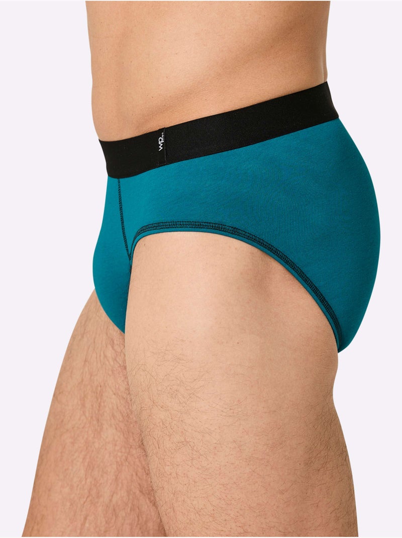 Lot de 2  - slip jersey fin - taille standard - witt Bleu Noir - Kiabi