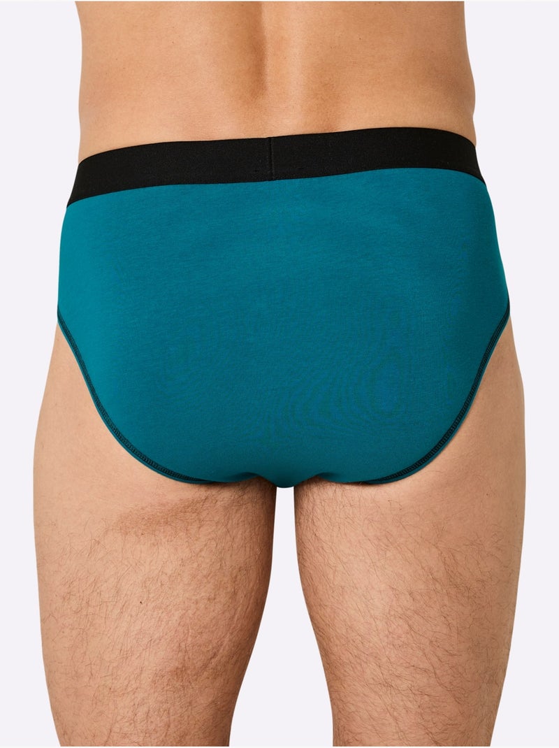 Lot de 2  - slip jersey fin - taille standard - witt Bleu Noir - Kiabi