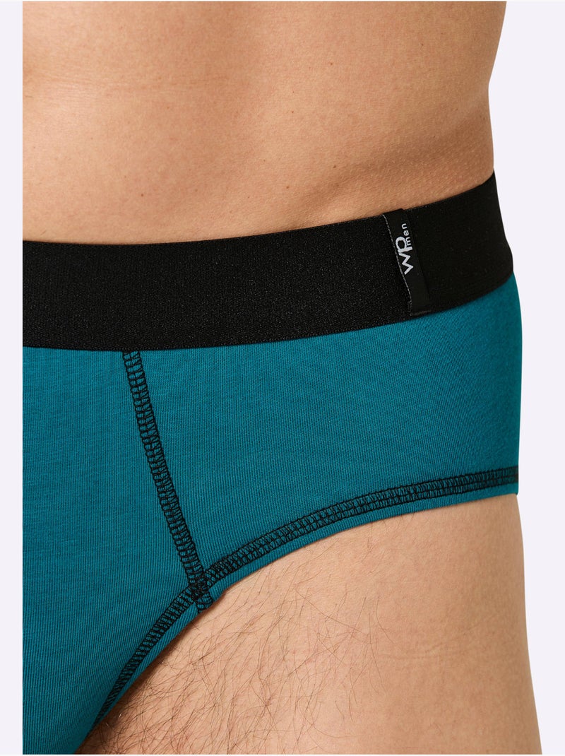Lot de 2  - slip jersey fin - taille standard - witt Bleu Noir - Kiabi