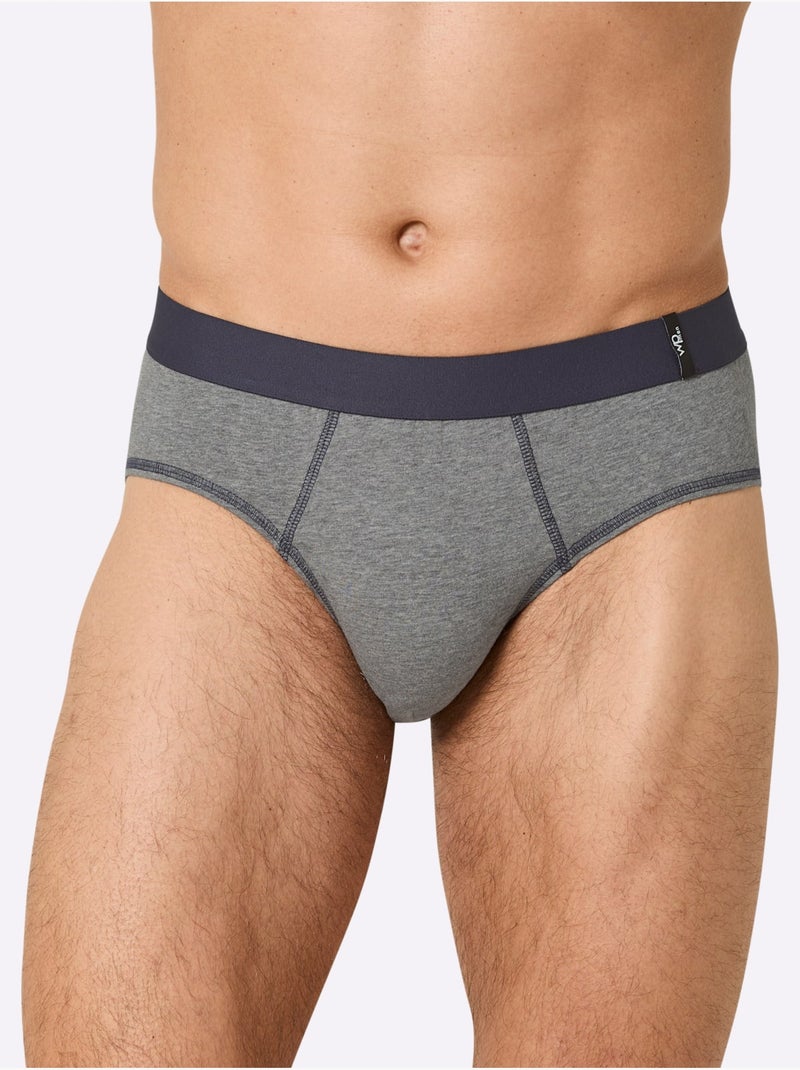 Lot de 2  - slip jersey fin - taille standard - witt Gris Bleu marine - Kiabi