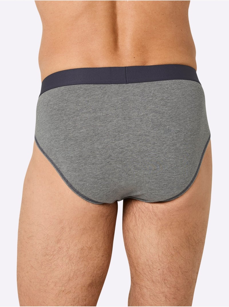 Lot de 2  - slip jersey fin - taille standard - witt Gris Bleu marine - Kiabi