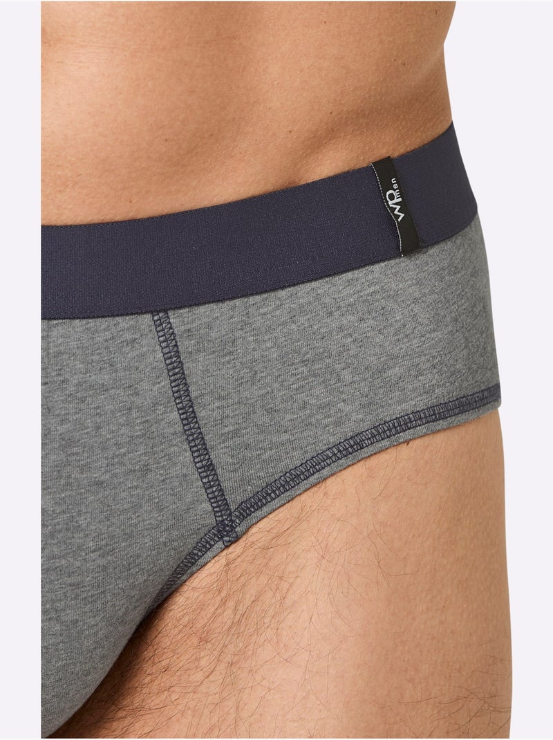 Lot de 2  - slip jersey fin - taille standard - witt Gris Bleu marine - Kiabi