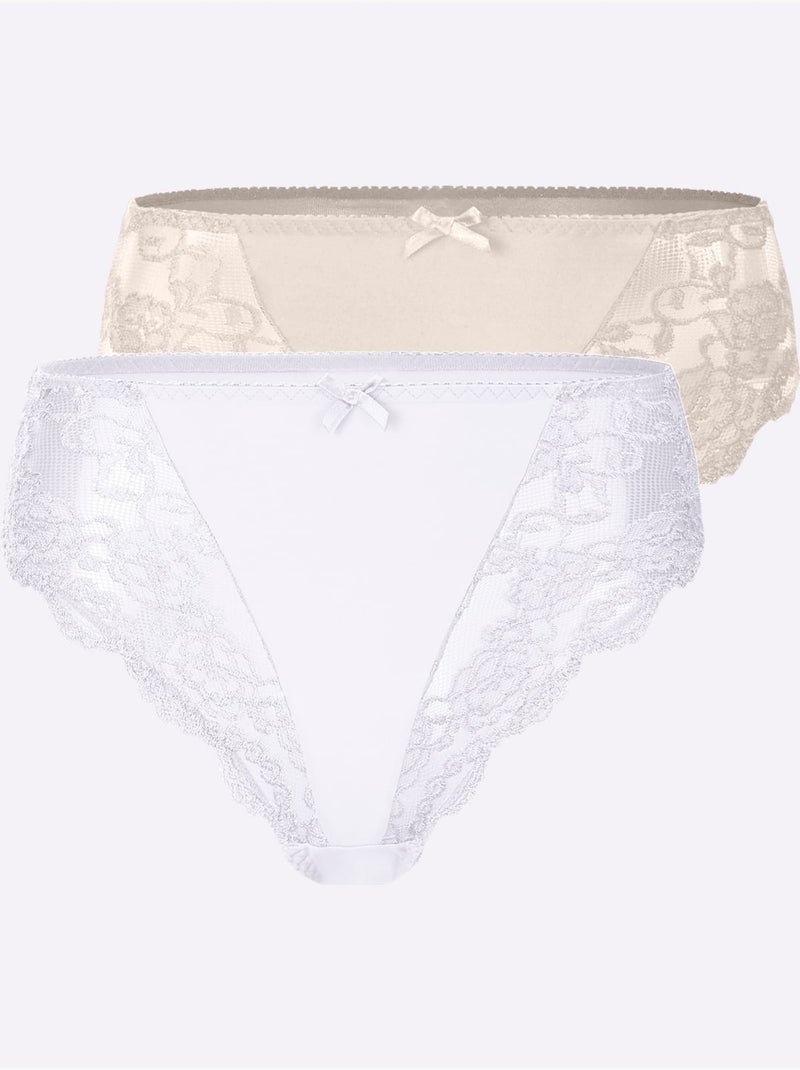 Lot de 2  - Slip Jersey Fin - Taille Standard - Witt Poudre - Kiabi