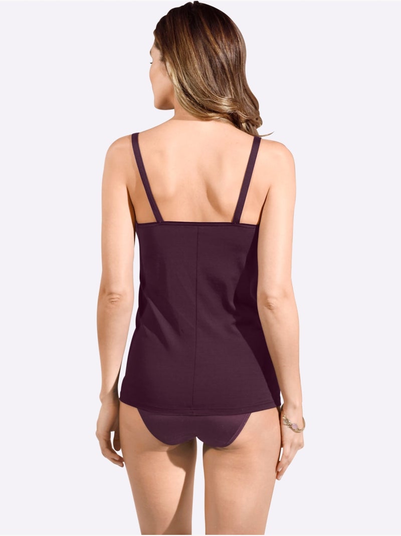 Lot de 2  - Slip Jersey Fin - Taille Standard - Witt Violet aubergine - Kiabi