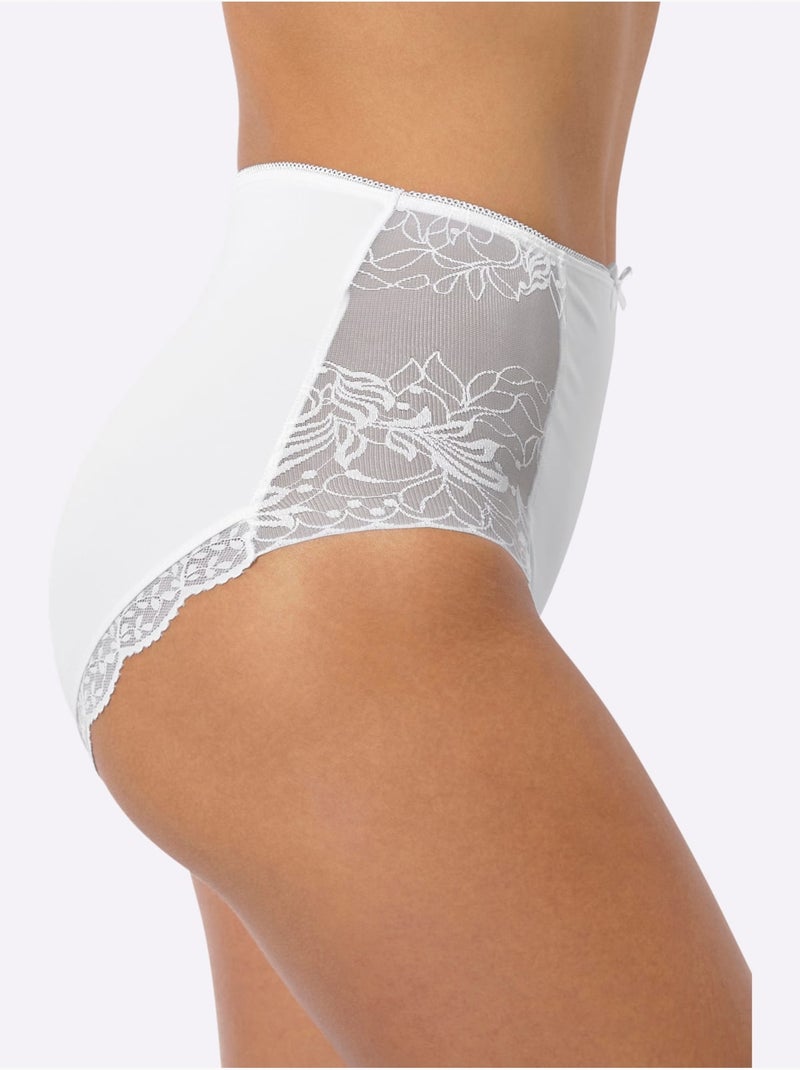Lot de 2  - Slip Taille Haute - Taille Standard - Witt Blanc - Kiabi