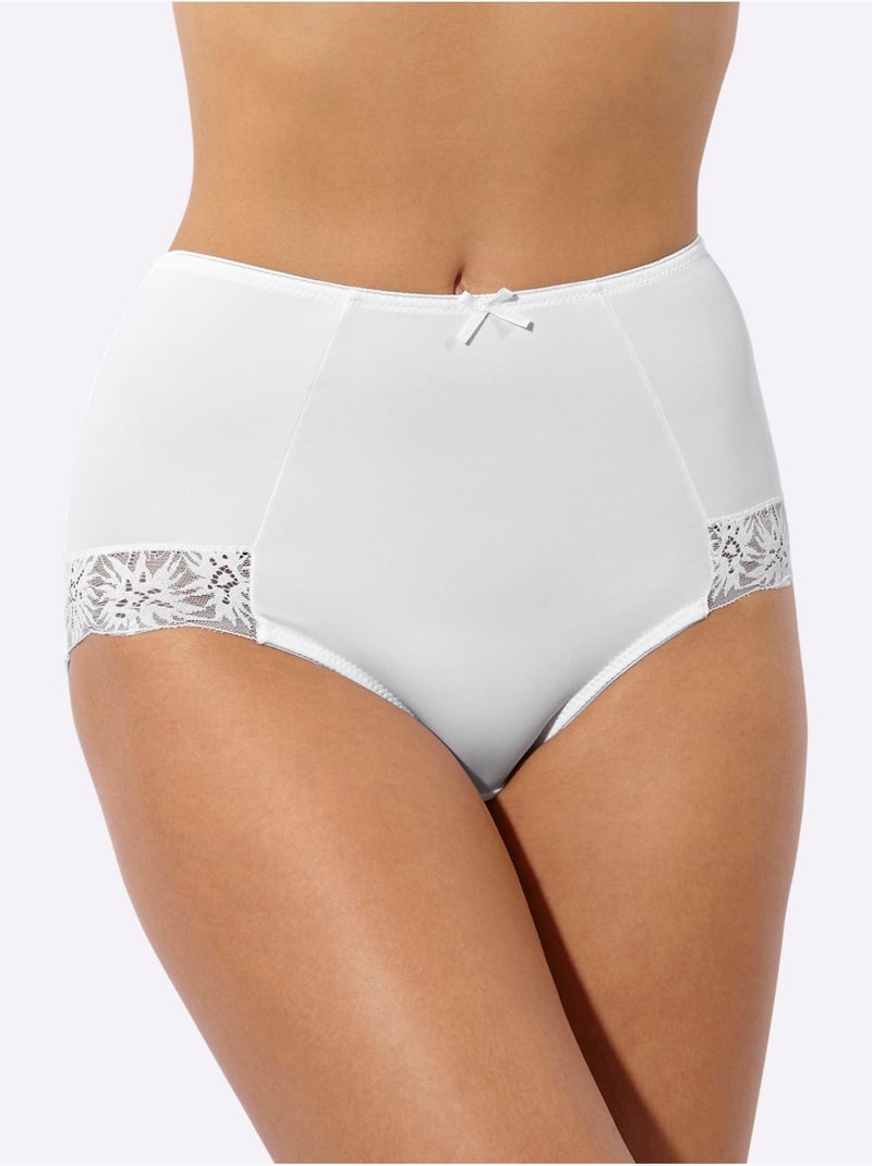 Lot de 2  - Slip Taille Haute - Taille Standard - Witt Blanc - Kiabi