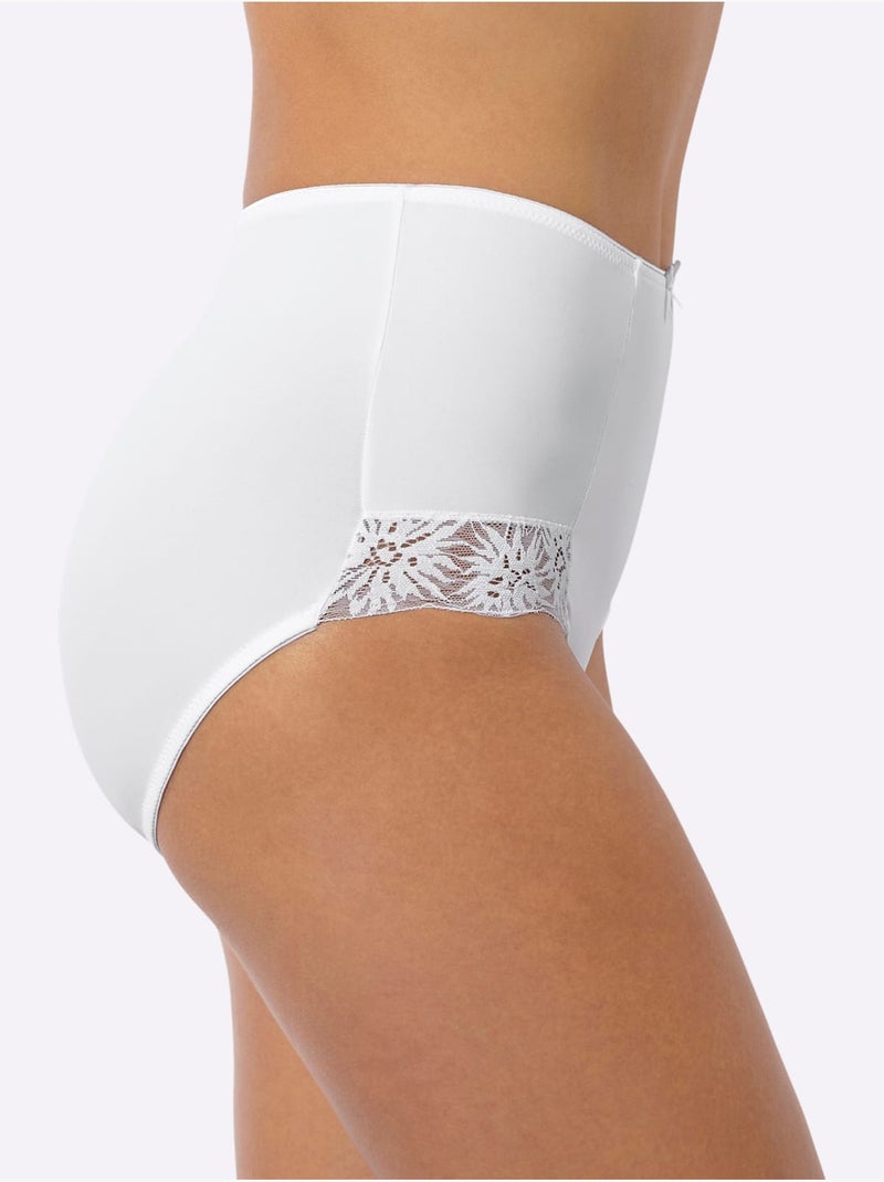 Lot de 2  - Slip Taille Haute - Taille Standard - Witt Blanc - Kiabi