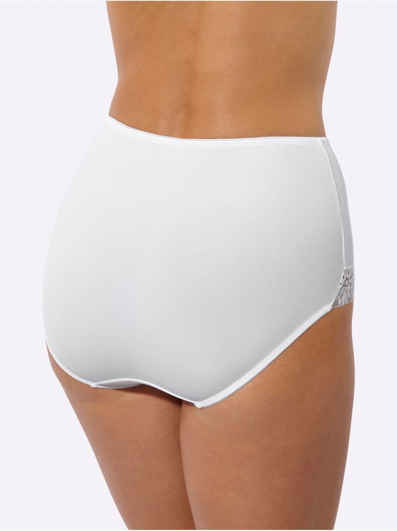 Lot de 2  - Slip Taille Haute - Taille Standard - Witt Blanc - Kiabi