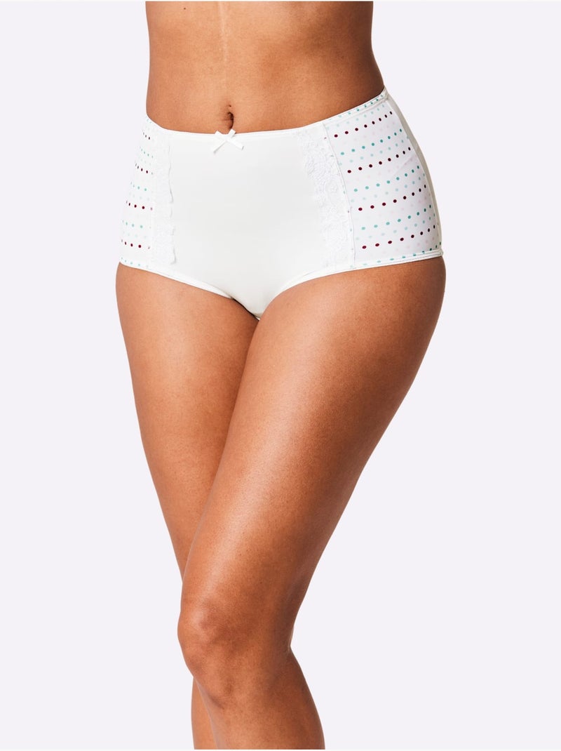 Lot de 2  - Slip Taille Haute - Taille Standard - Witt Blanc - Kiabi