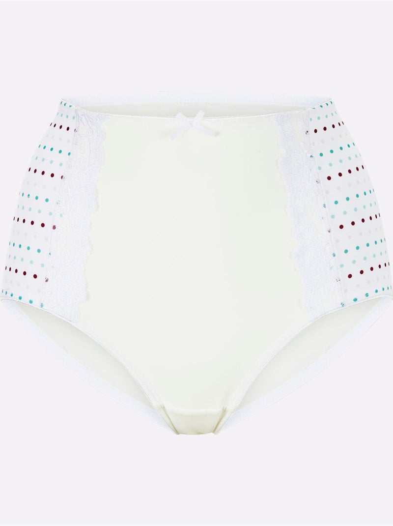 Lot de 2  - Slip Taille Haute - Taille Standard - Witt Blanc - Kiabi