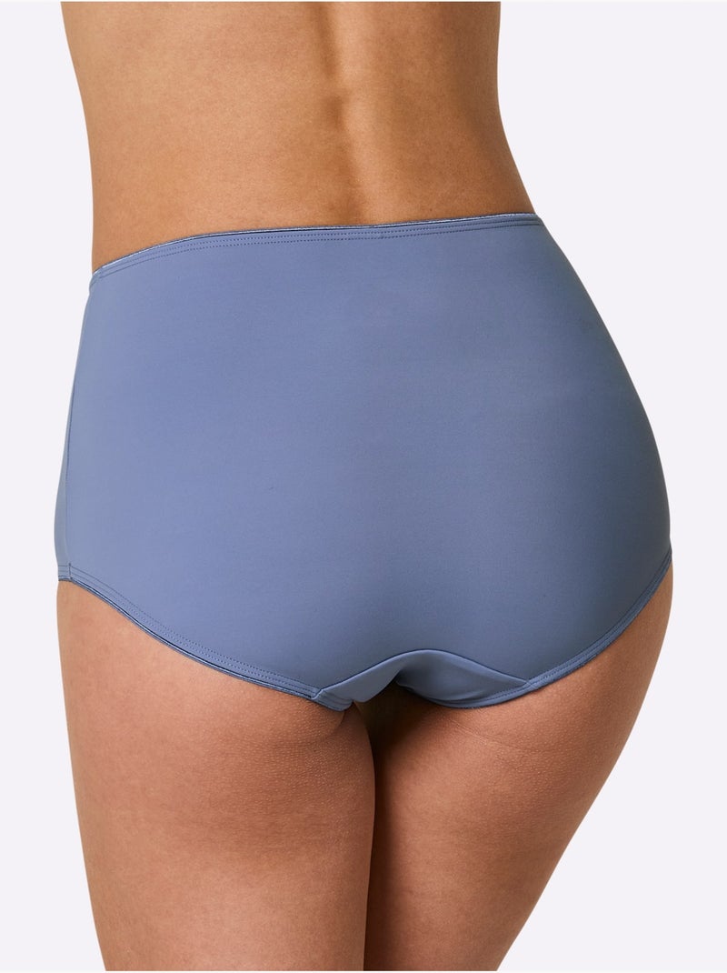 Lot de 2  - Slip Taille Haute - Taille Standard - Witt Bleu - Kiabi