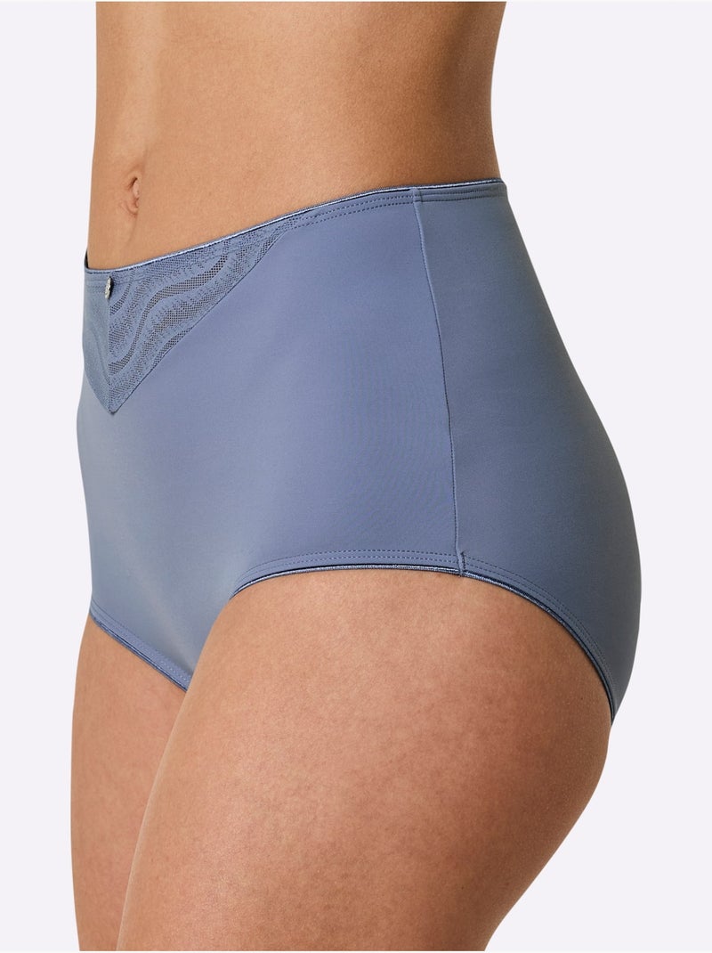 Lot de 2  - Slip Taille Haute - Taille Standard - Witt Bleu - Kiabi