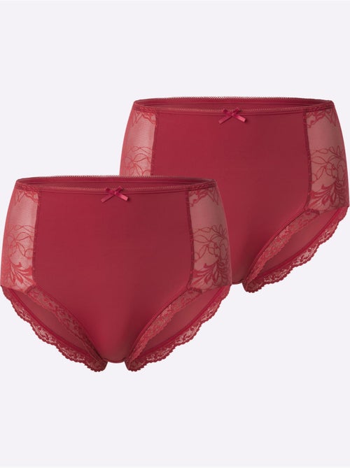 Lot de 2 - Slip Taille Haute - Taille Standard - Witt - Kiabi Lot de 2 - Slip Taille Haute - Taille Standard - Witt - Kiabi