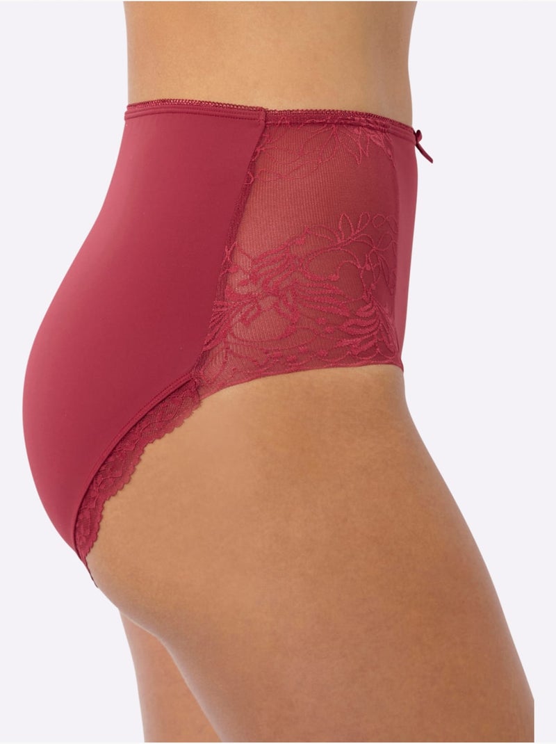 Lot de 2  - Slip Taille Haute - Taille Standard - Witt Cerise - Kiabi