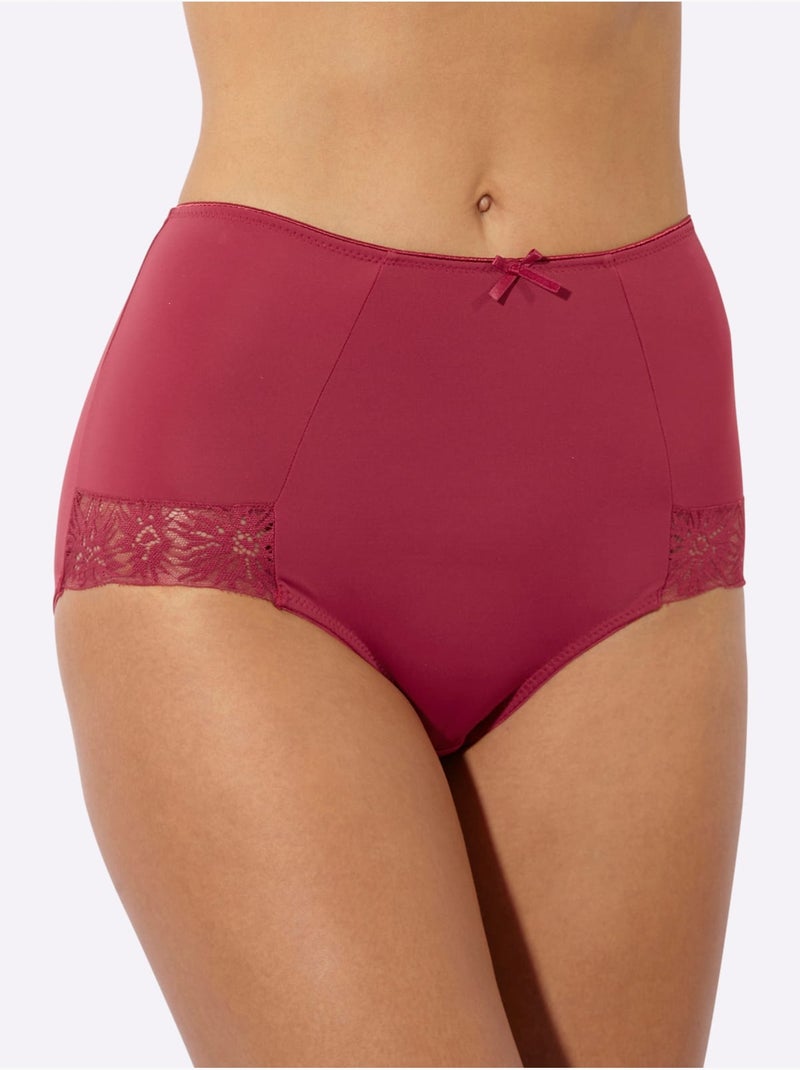 Lot de 2  - Slip Taille Haute - Taille Standard - Witt Cerise - Kiabi