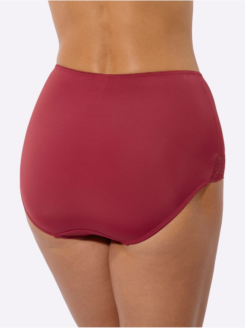 Lot de 2  - Slip Taille Haute - Taille Standard - Witt Cerise - Kiabi