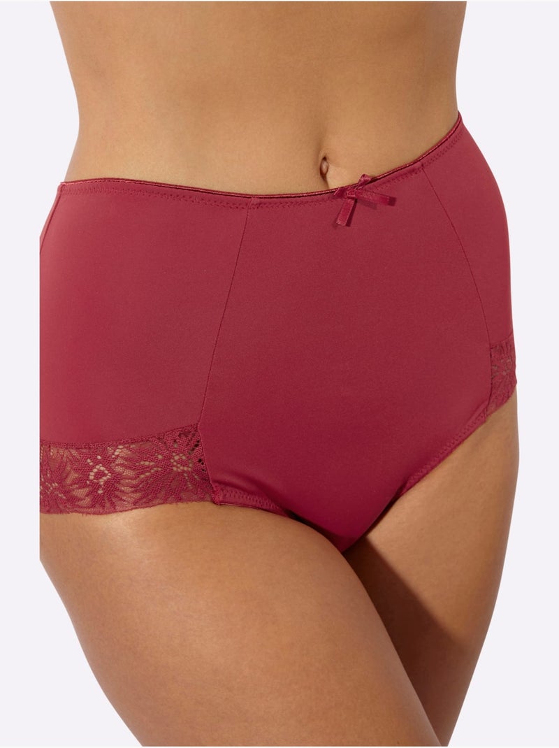 Lot de 2  - Slip Taille Haute - Taille Standard - Witt Cerise - Kiabi