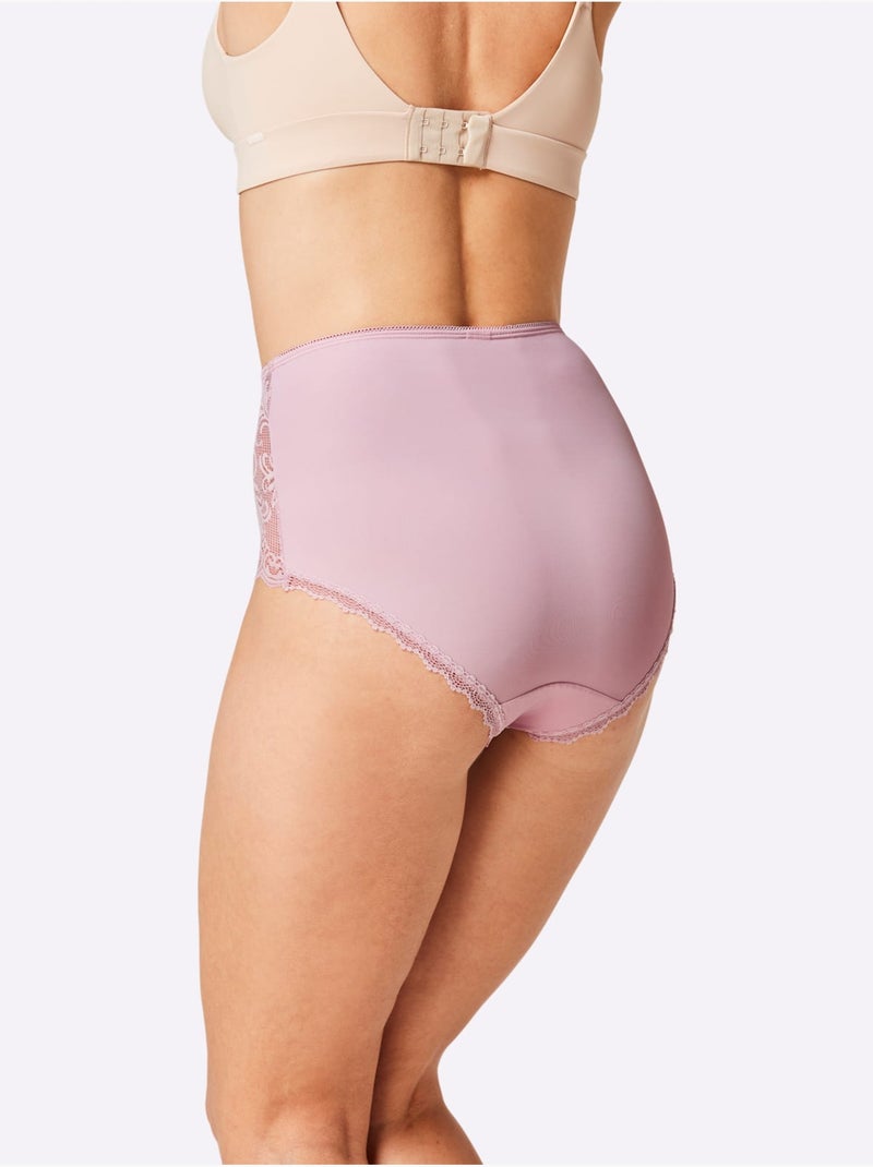 Lot de 2  - Slip Taille Haute - Taille Standard - Witt Rose - Kiabi