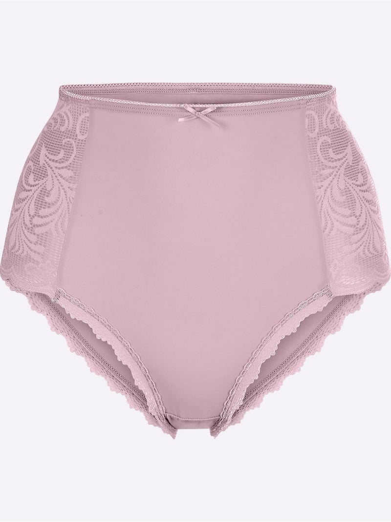 Lot de 2  - Slip Taille Haute - Taille Standard - Witt Rose - Kiabi