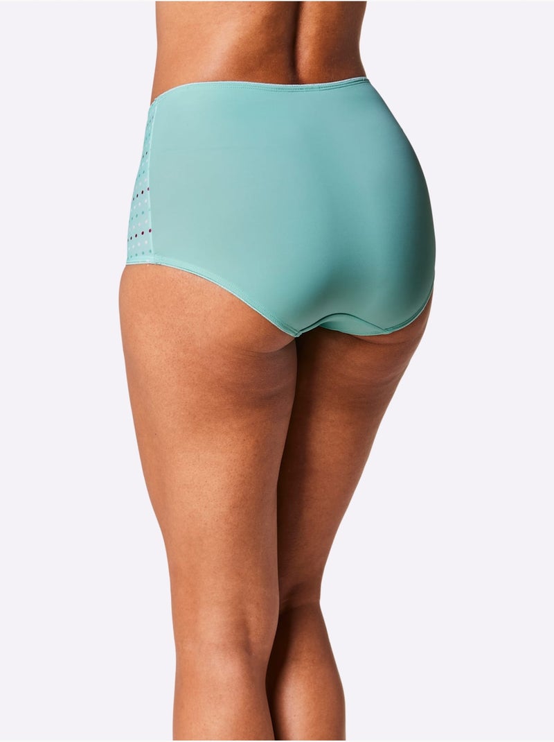 Lot de 2  - Slip Taille Haute - Taille Standard - Witt Vert menthe - Kiabi