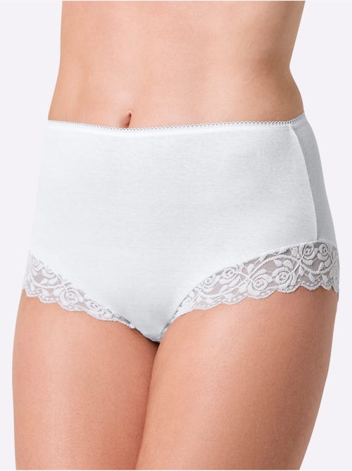 Lot de 2 - Slip Taille Haute Côtes Fines - Taille Standard - Witt - Kiabi Lot de 2 - Slip Taille Haute Côtes Fines - Taille Standard - Witt - Kiabi