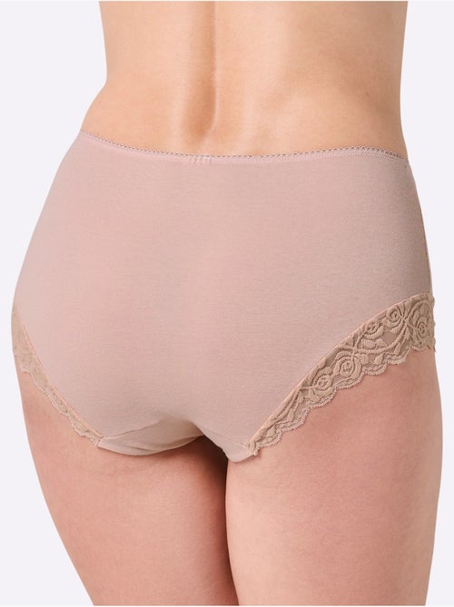 Lot de 2  - Slip Taille Haute Côtes Fines - Taille Standard - Witt - Kiabi