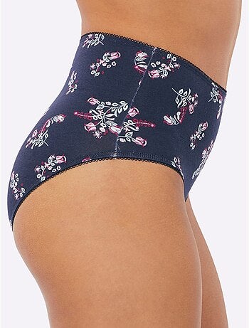 Lot de 2 - Slip Taille Haute Jersey Fin - Taille Standard - Moda Vilona