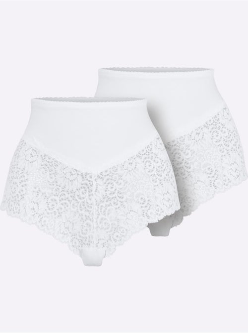 Lot de 2  - Slip Taille Haute Jersey Fin - Taille Standard - Witt - Kiabi