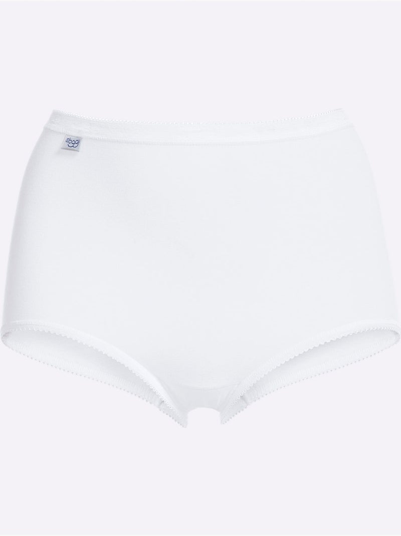 Lot de 2  - Slip Taille Haute Jersey Fin - Taille Standard - Witt Blanc - Kiabi