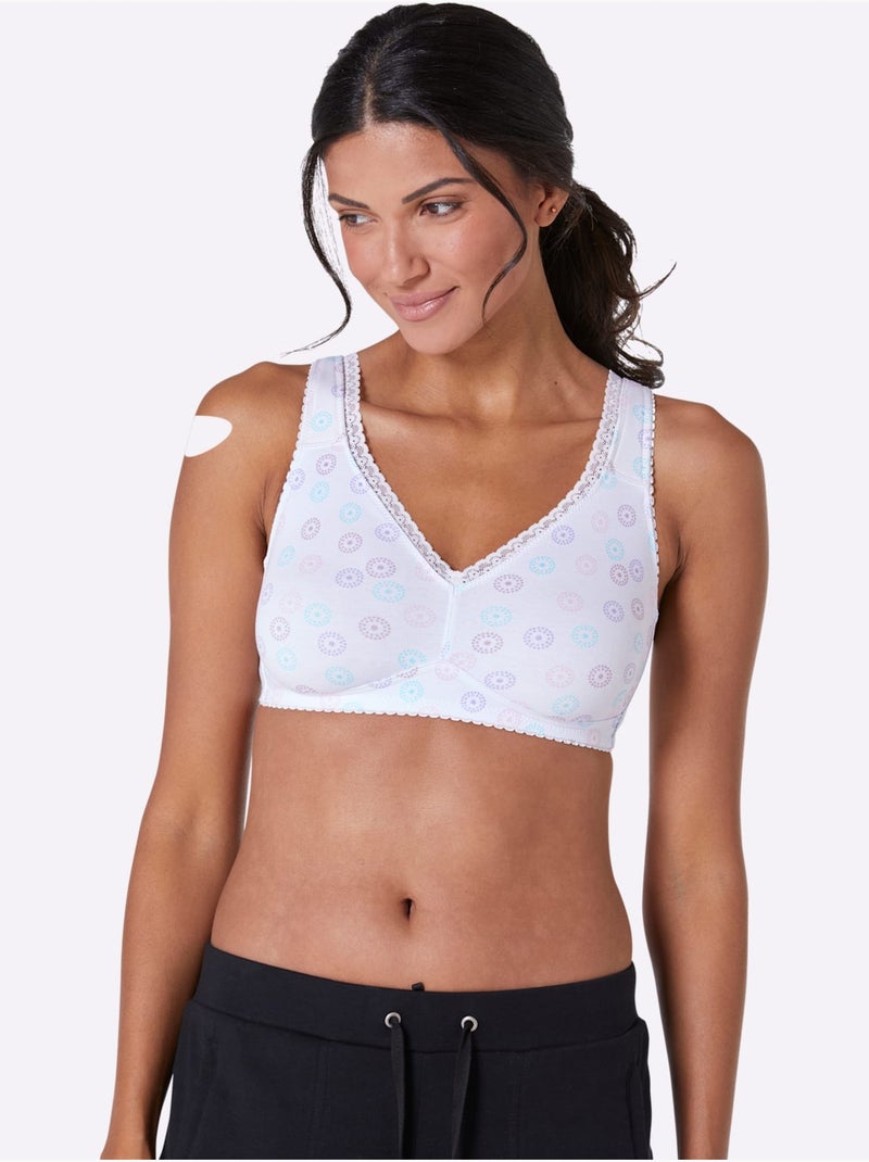 Lot de 2  - Soutien-gorge Confort Sans Armatures - Witt Blanc - Kiabi
