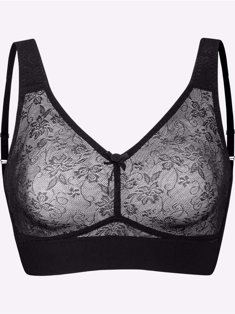 Lot de 2  - Soutien-gorge Confort Sans Armatures - Witt Noir - Kiabi