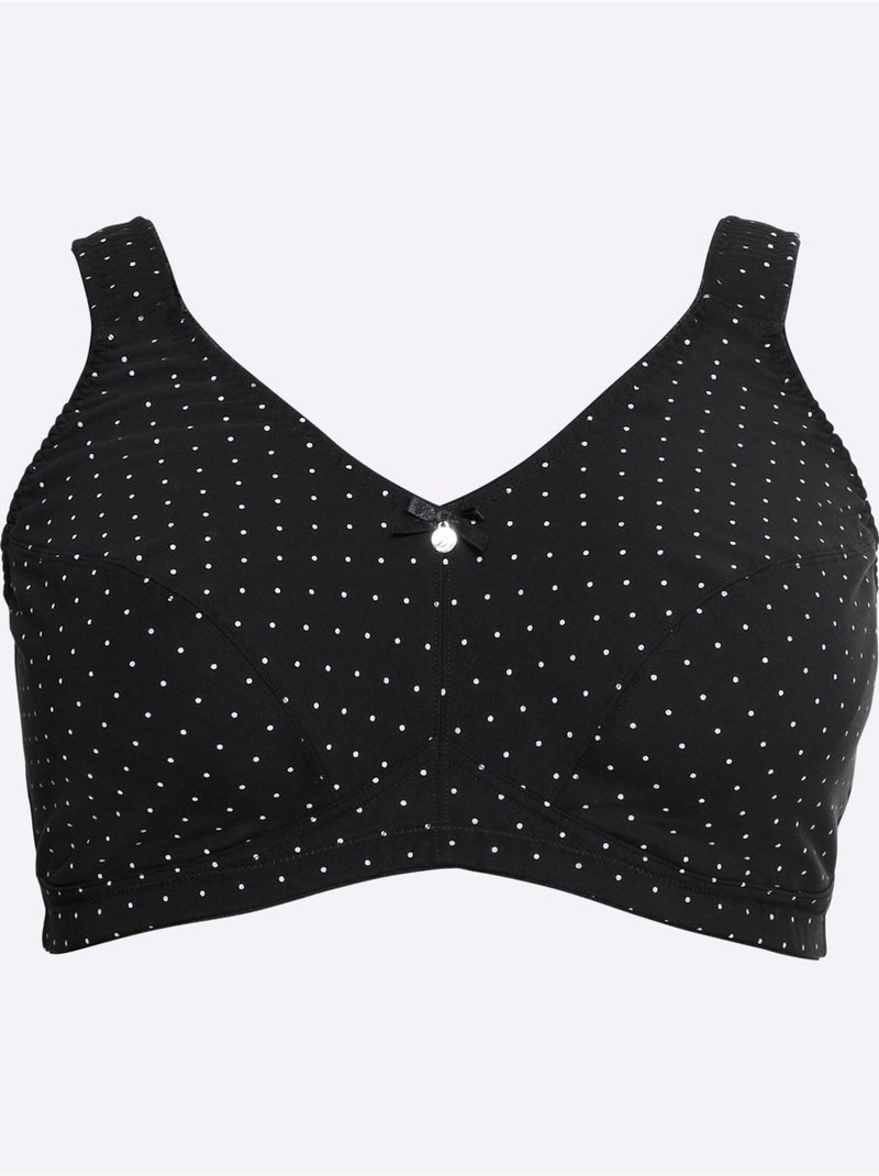 Lot de 2  - soutien-gorge large sans armatures - sheego Noir - Kiabi
