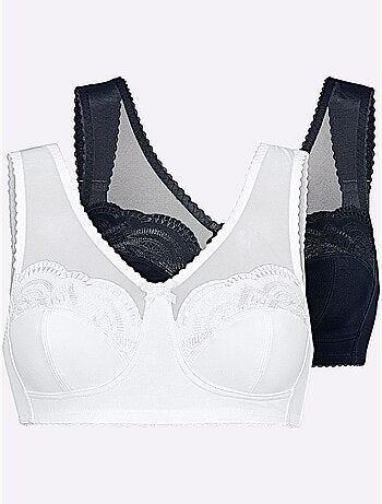 Lot de 2 - soutien-gorge large sans armatures - witt