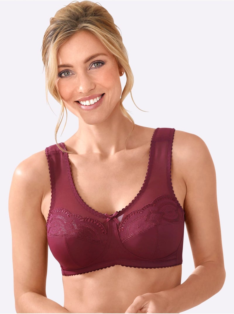 Lot de 2  - soutien-gorge large sans armatures - witt Noir Violet - Kiabi