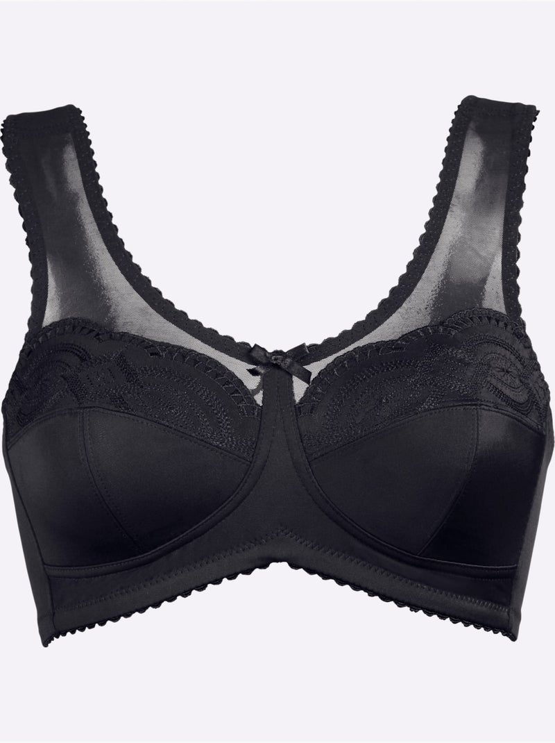 Lot de 2  - soutien-gorge large sans armatures - witt Noir Violet - Kiabi