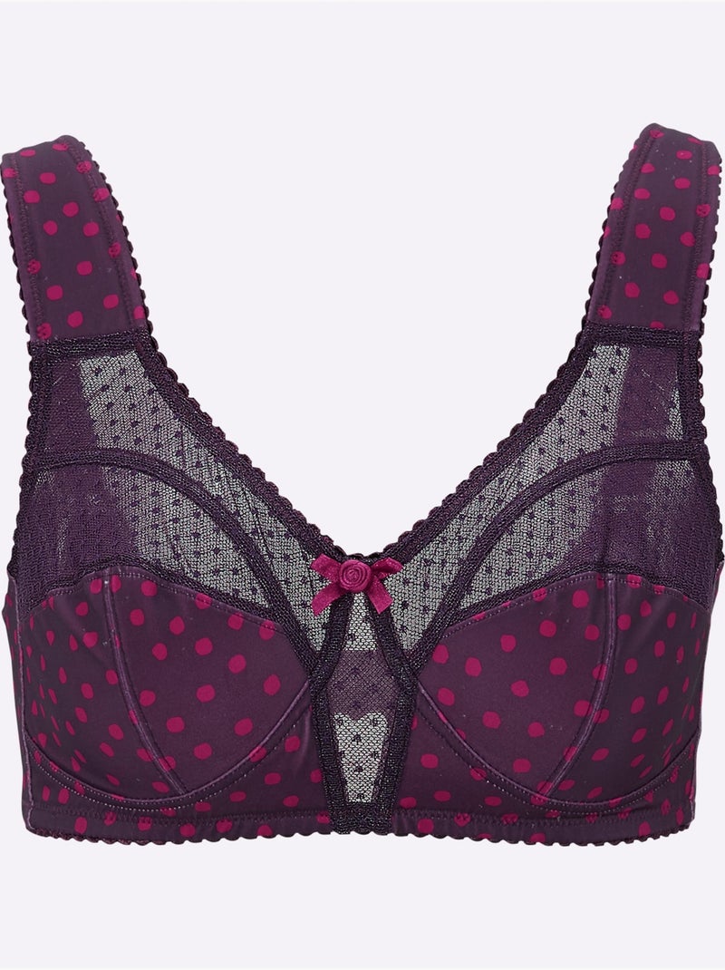 Lot de 2  - Soutien-gorge Large Sans Armatures - Witt Rouge grenat - Kiabi