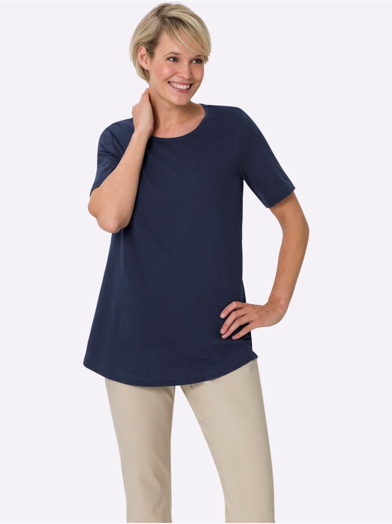 Lot de 2  - T-shirt Long Jolie Coupe Longue Moderne - Taille Standard - Moda Vilona Bleu Vert - Kiabi