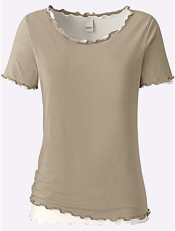 Lot de 2 - t-shirt qualité viscose douce - taille standard - helline
