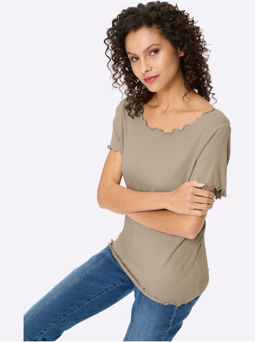 Lot de 2  - T-shirt Qualité Viscose Douce - Taille Standard - Helline - Kiabi