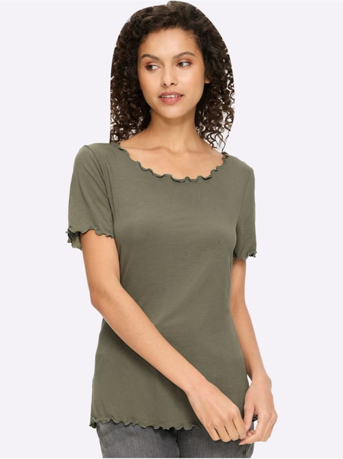 Lot de 2  - T-shirt Qualité Viscose Douce - Taille Standard - Helline - Kiabi