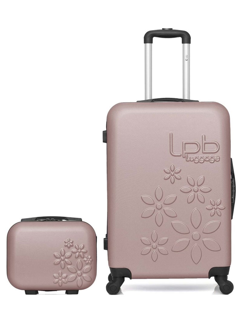 Lot de 2 - Valise weekend et vanity ELEONOR Rose clair - Kiabi