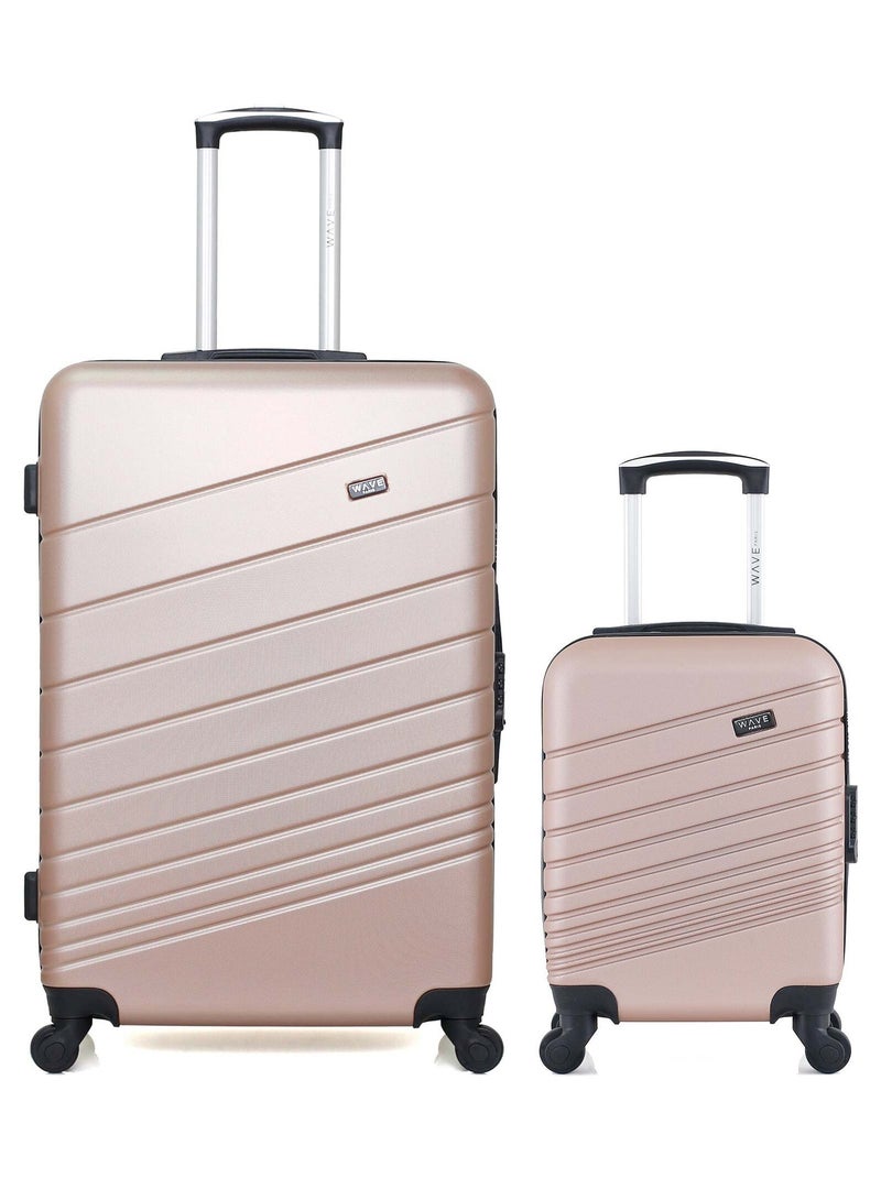 Lot de 2 - Valises grand format et cabine XXS TIGRE Rose clair - Kiabi
